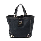 Handbag Small Abbey D-Ring Tote Black Monogrammed Canvas