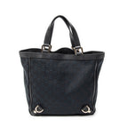 Handbag Small Abbey D-Ring Tote Black Monogrammed Canvas