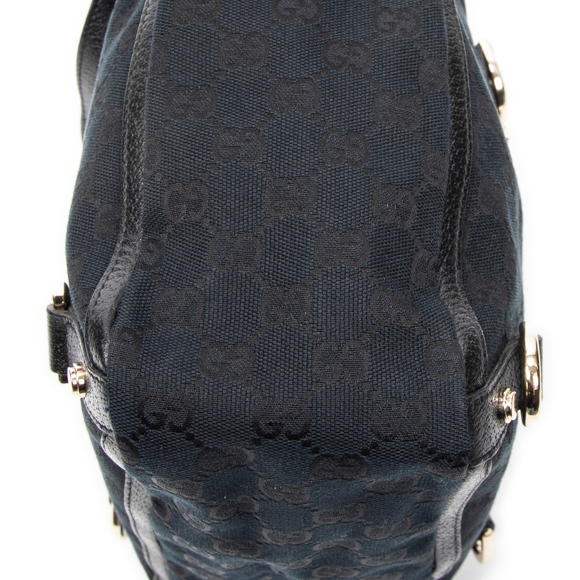 Handbag Small Abbey D-Ring Tote Black Monogrammed Canvas