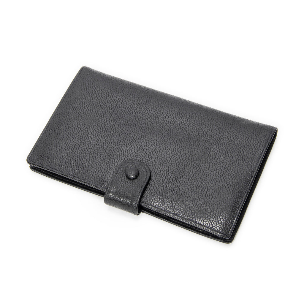 Wallet Timeless Long Bifold Wallet Black Caviar Leather