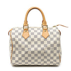 Bolso Speedy 25 de lona Damier Azur color marfil