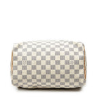 Bolso Speedy 25 de lona Damier Azur color marfil