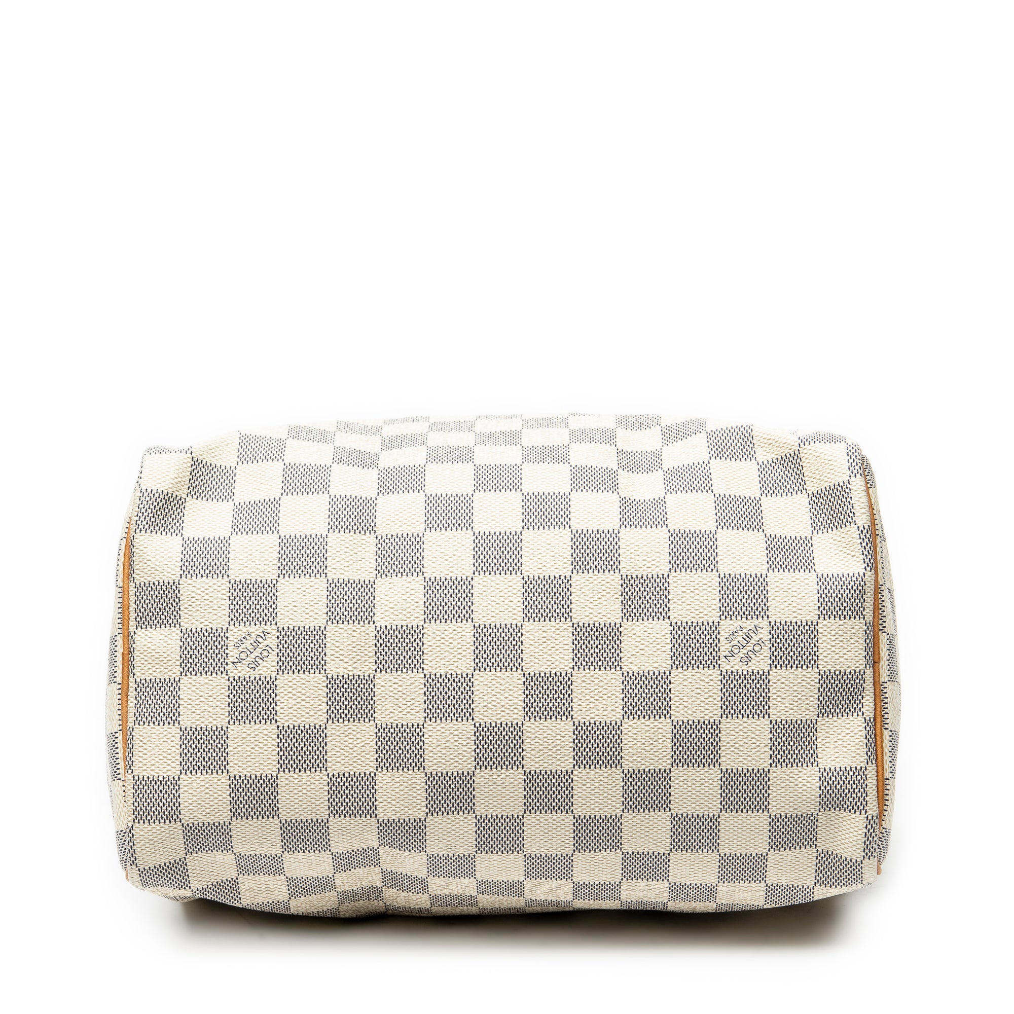 Bolso Speedy 25 de lona Damier Azur color marfil