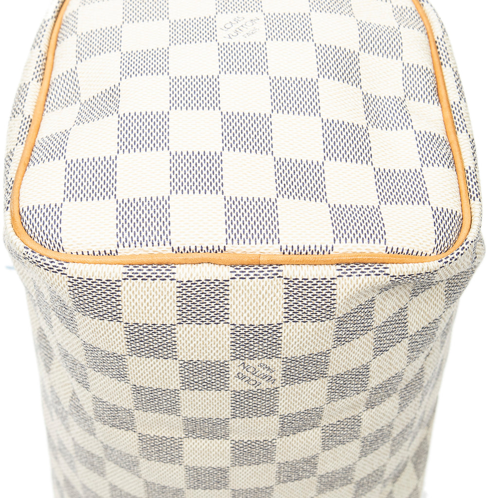 Bolso Speedy 25 de lona Damier Azur color marfil