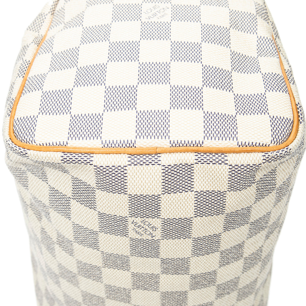 Bolso Speedy 25 de lona Damier Azur color marfil