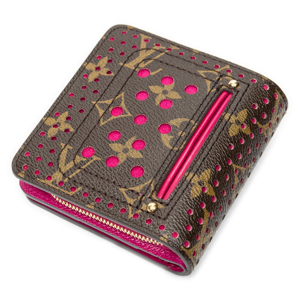 Wallet Compact Zip Wallet PM Brown Perforated Monogram Canvas