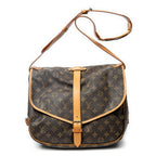 Bolso de hombro Saumur GM Lona Monogram Marrón