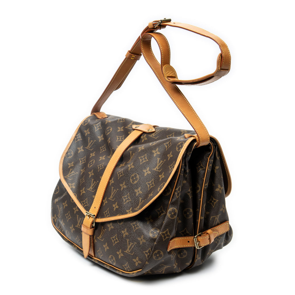 Bolso de hombro Saumur GM Lona Monogram Marrón