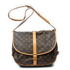 Bolso de hombro Saumur GM Lona Monogram Marrón