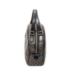 Handbag Vintage Dome Top Handle Black Macadam Coated Canvas