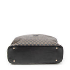 Handbag Vintage Dome Top Handle Black Macadam Coated Canvas