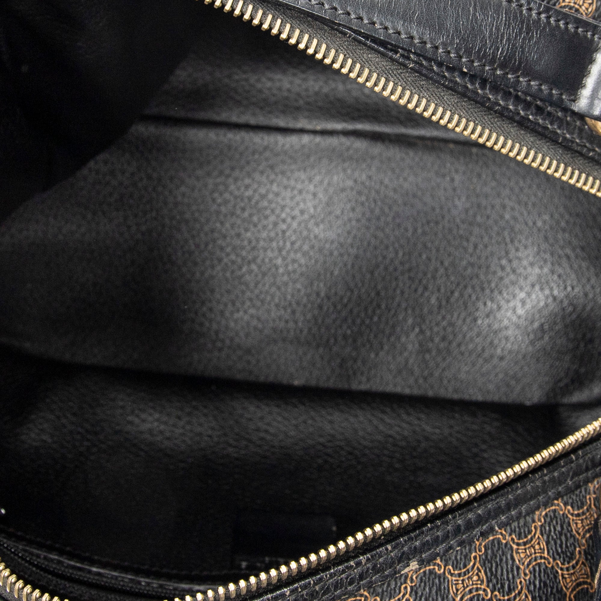 Handbag Vintage Dome Top Handle Black Macadam Coated Canvas