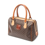 Handbag Vintage Mini Boston Brown Macadam Coated Canvas