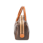 Handbag Vintage Mini Boston Brown Macadam Coated Canvas