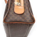 Handbag Vintage Mini Boston Brown Macadam Coated Canvas