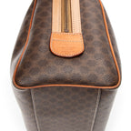 Handbag Vintage Mini Boston Brown Macadam Coated Canvas