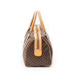 Handbag Vintage Small Boston Brown Macadam Coated Canvas