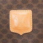 Handbag Vintage Small Boston Brown Macadam Coated Canvas