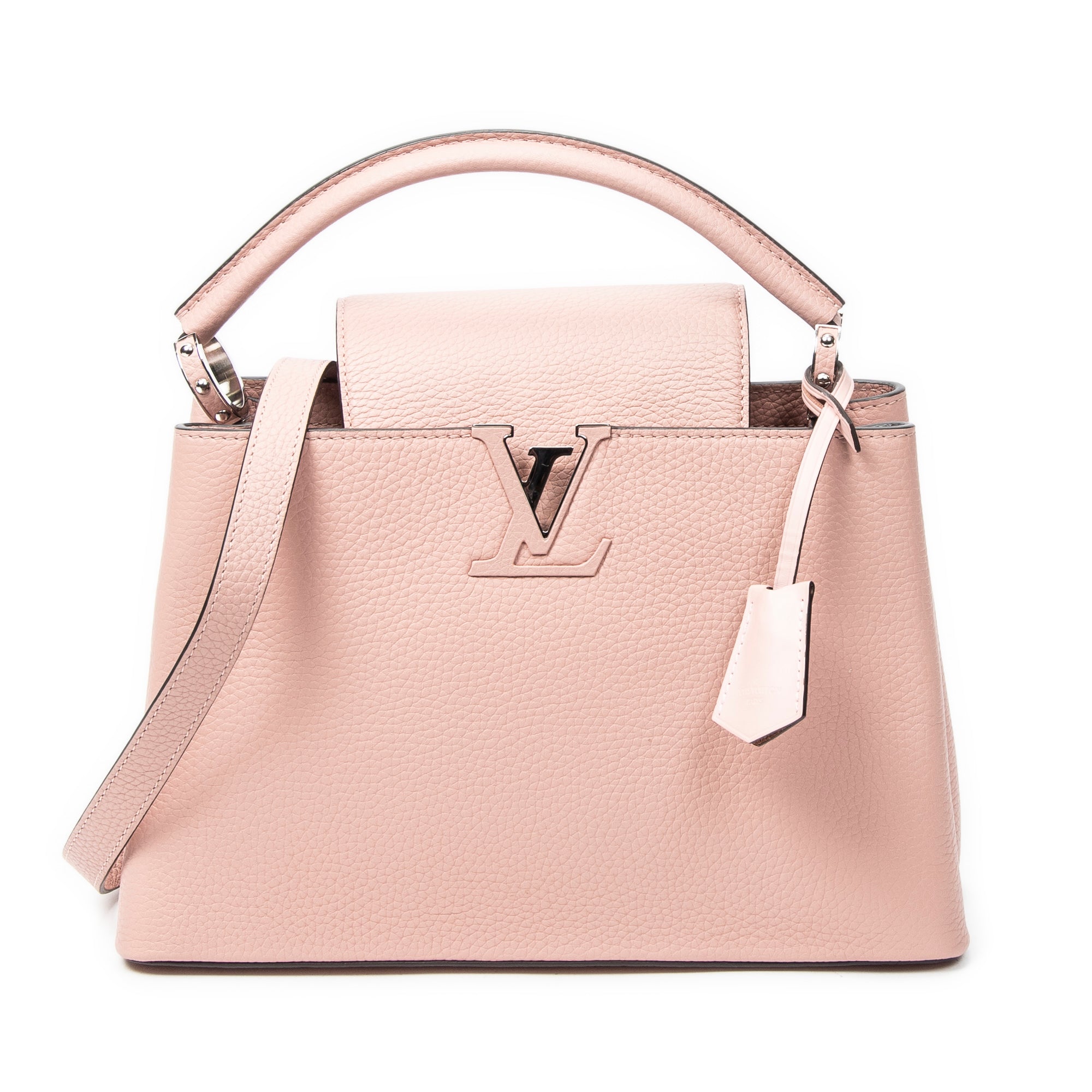 Shoulder Bag Capucines PM Rose Ballerine Taurillon Clemence Leather