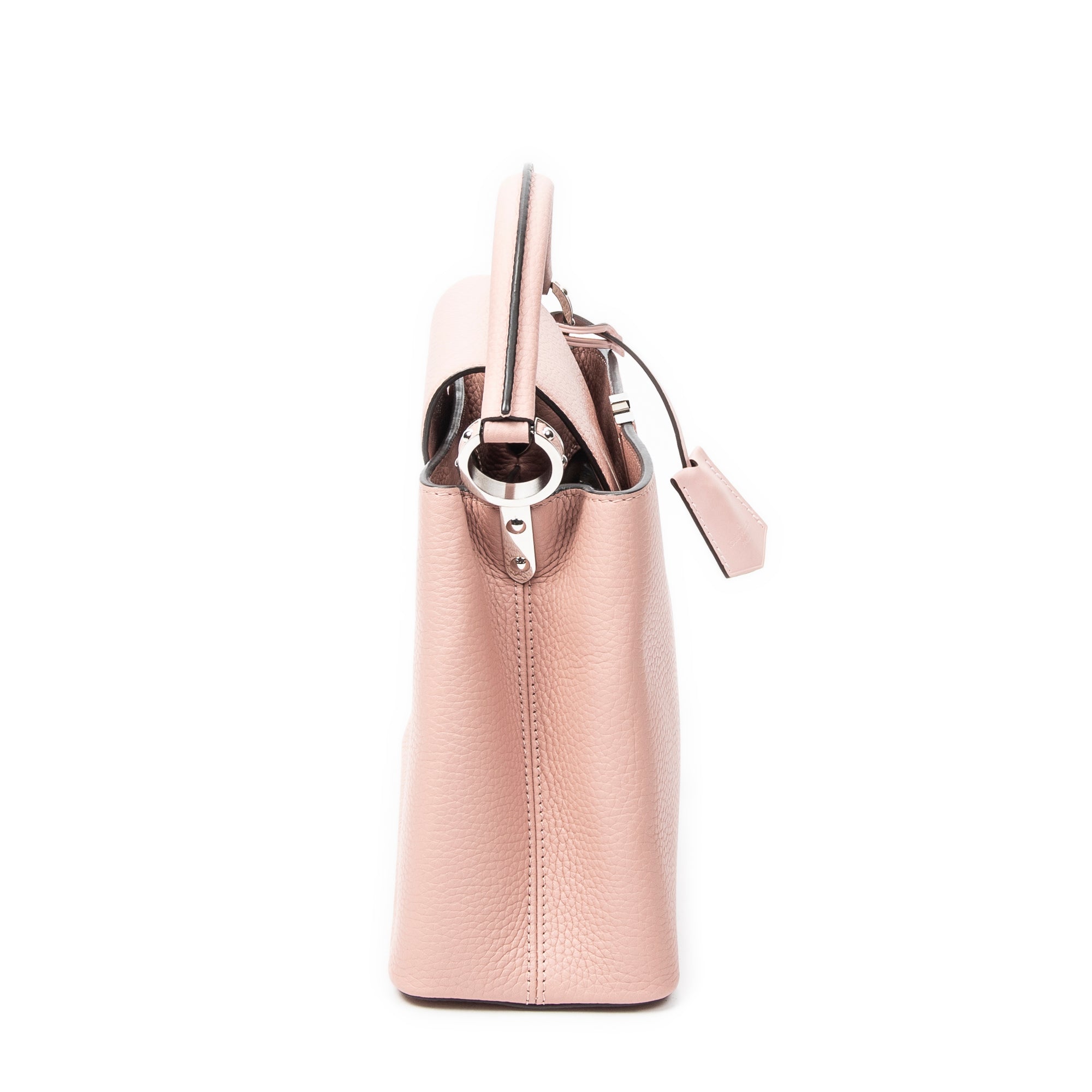 Shoulder Bag Capucines PM Rose Ballerine Taurillon Clemence Leather
