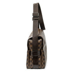 Bolso de hombro Naviglio Damier Ebene marrón