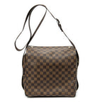 Bolso de hombro Naviglio Damier Ebene marrón