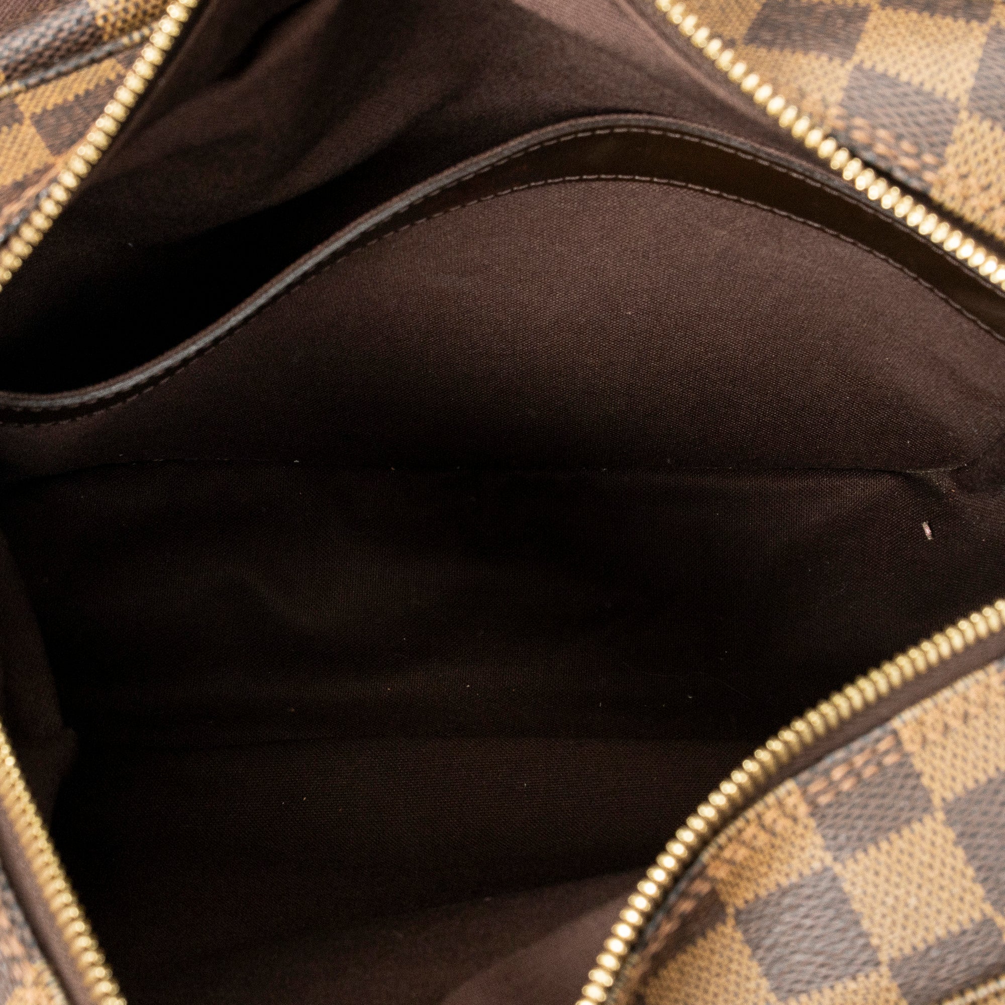Bolso de hombro Naviglio Damier Ebene marrón