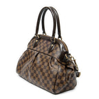 Sac Épaule Trevi PM Toile Damier Ébène