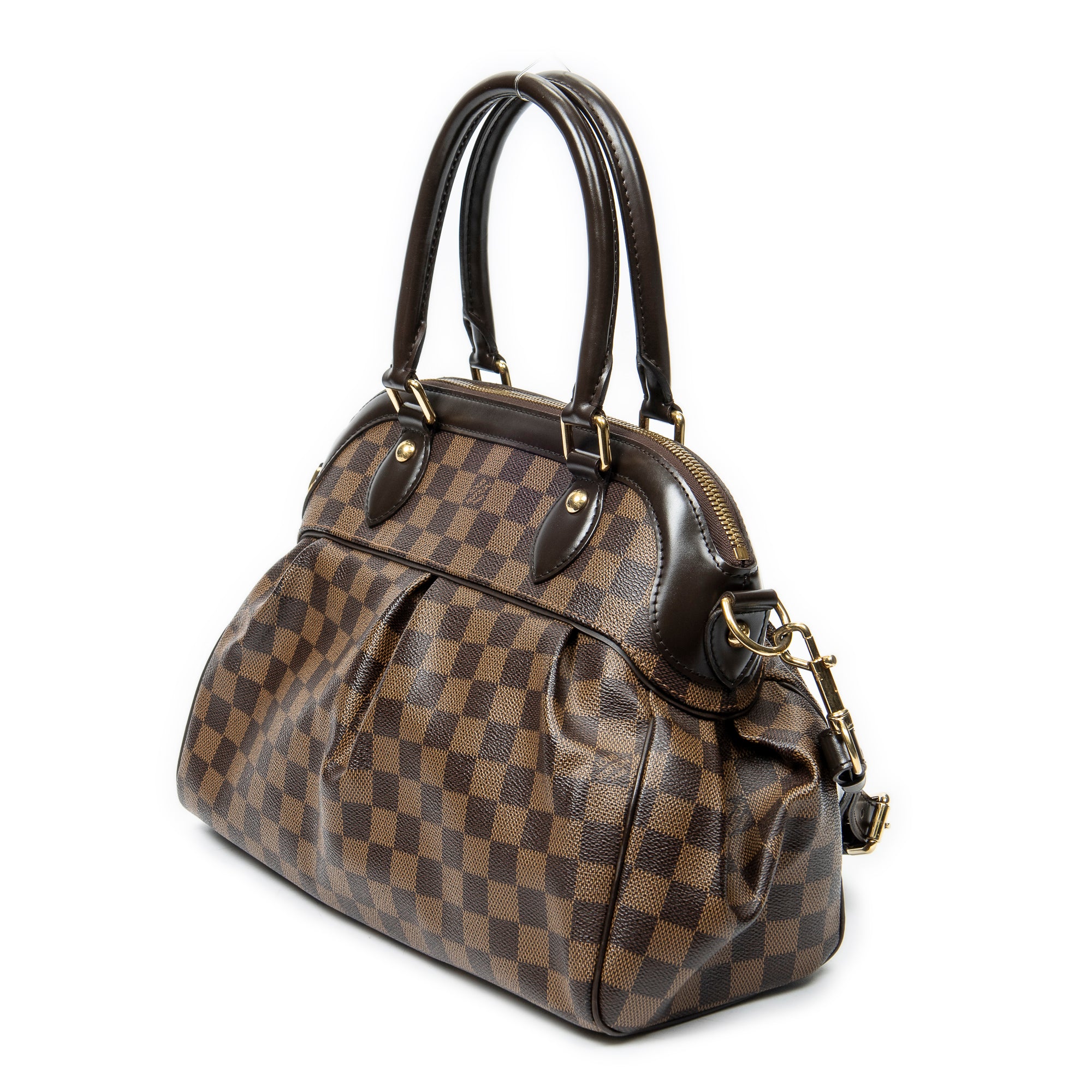 Sac Épaule Trevi PM Toile Damier Ébène