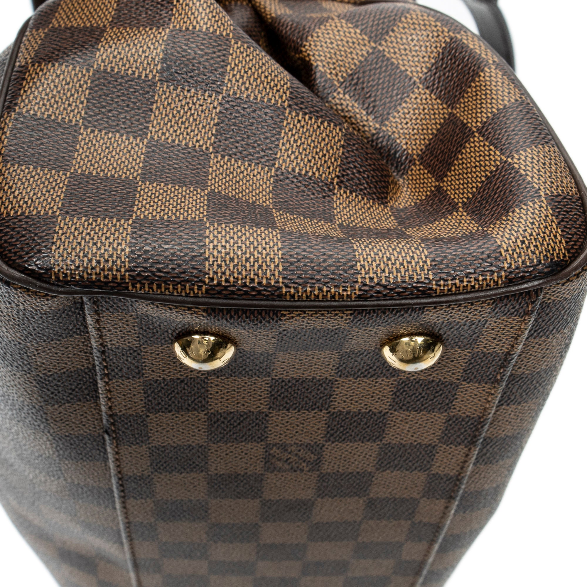 Sac Épaule Trevi PM Toile Damier Ébène