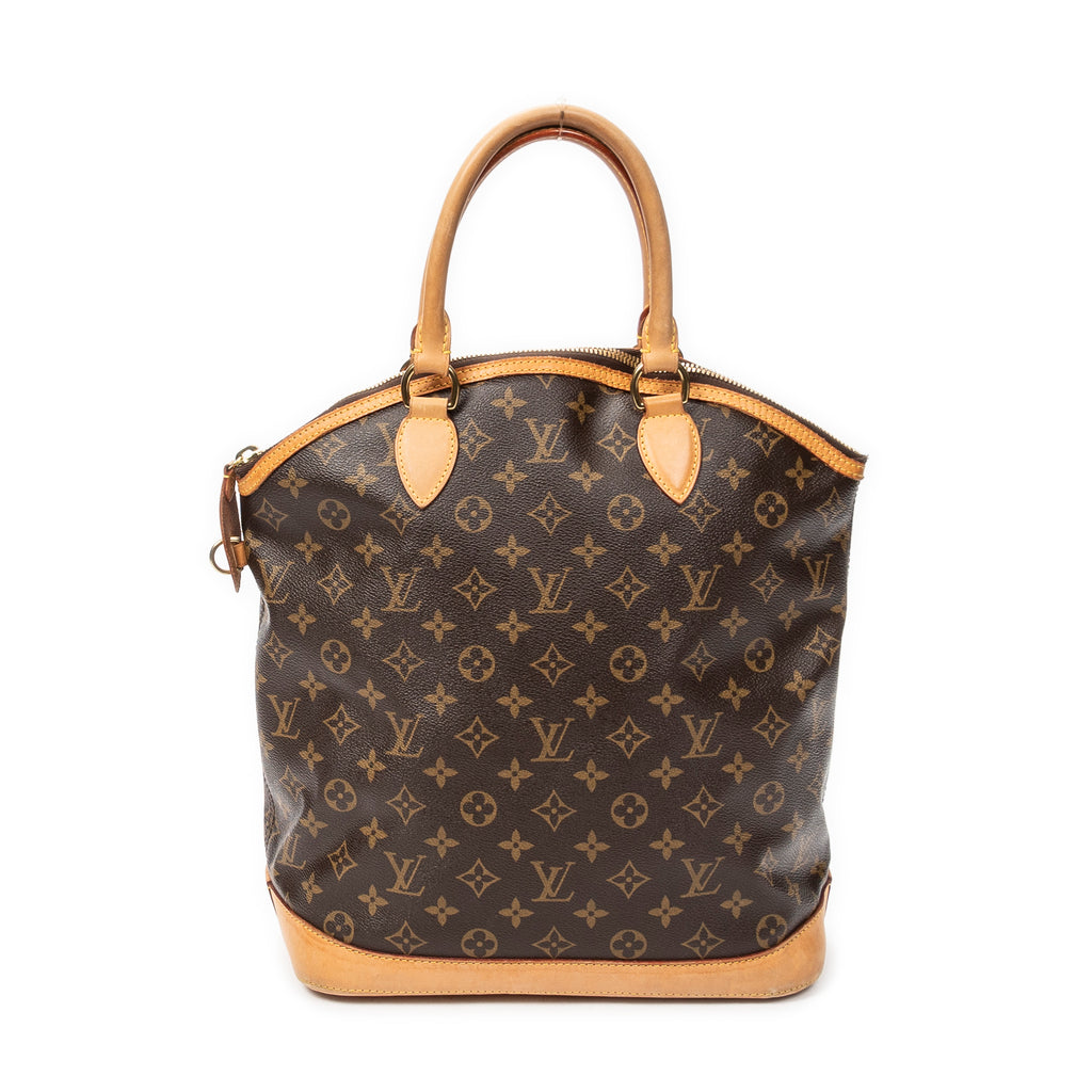 Handbag Lockit Vertical GM Brown Monogram Canvas