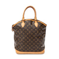 Handbag Lockit Vertical GM Brown Monogram Canvas