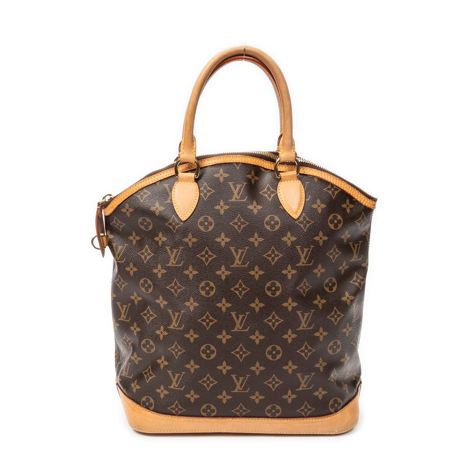 Handbag Lockit Vertical GM Brown Monogram Canvas