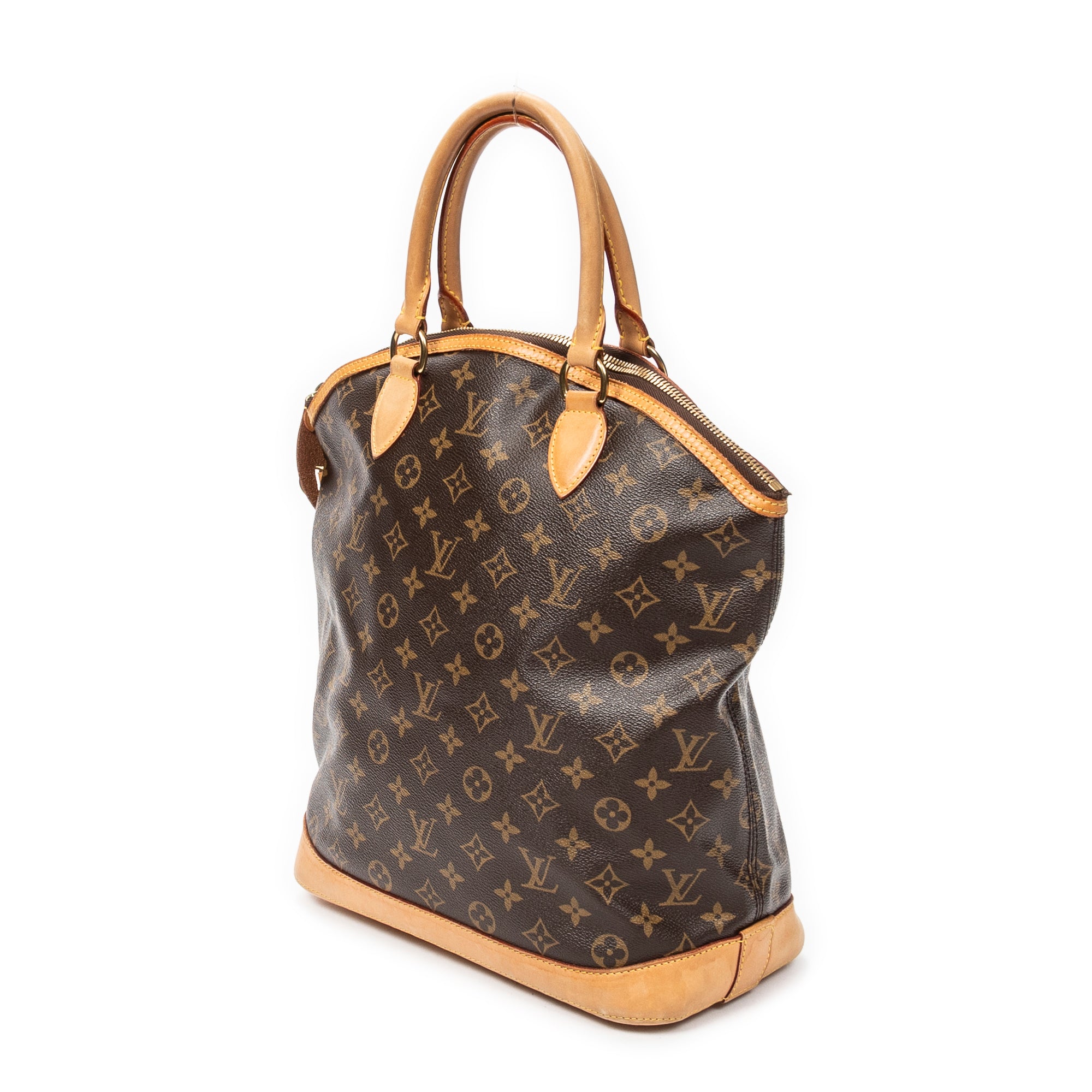 Handbag Lockit Vertical GM Brown Monogram Canvas