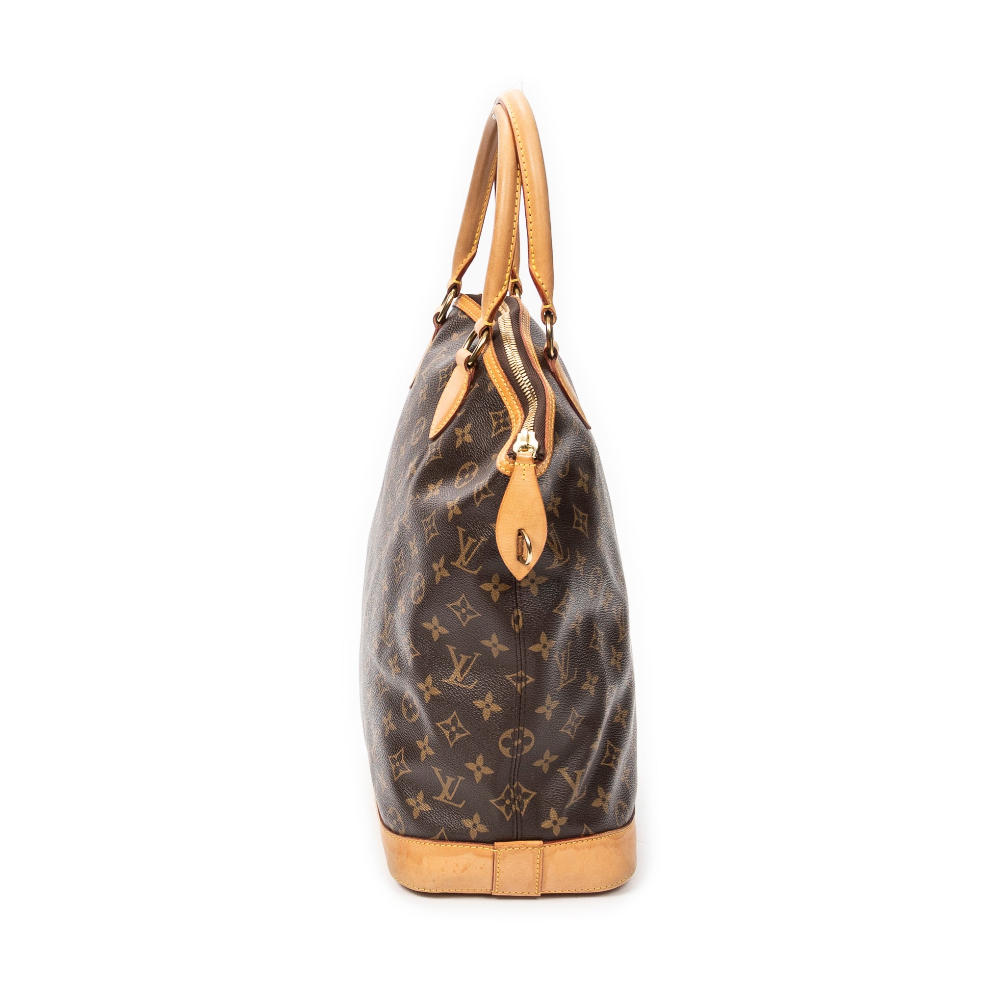 Handbag Lockit Vertical GM Brown Monogram Canvas