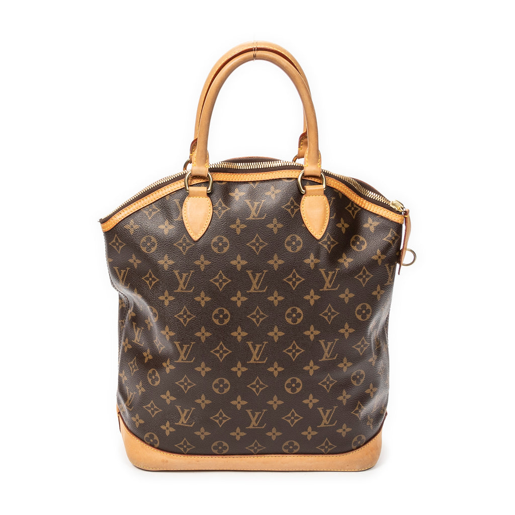 Handbag Lockit Vertical GM Brown Monogram Canvas