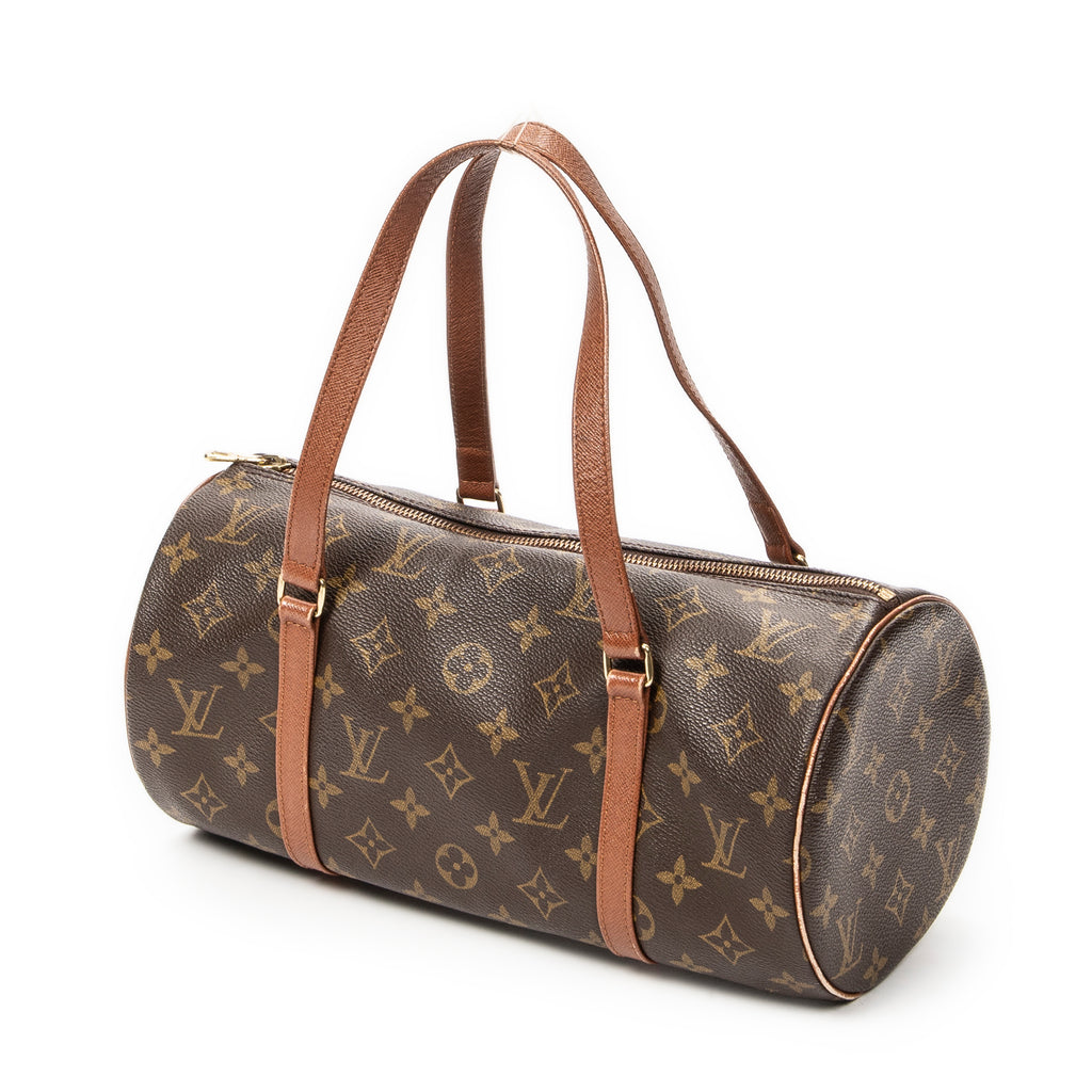 Handbag Papillon 30 Brown Monogram Canvas