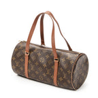 Handbag Papillon 30 Brown Monogram Canvas