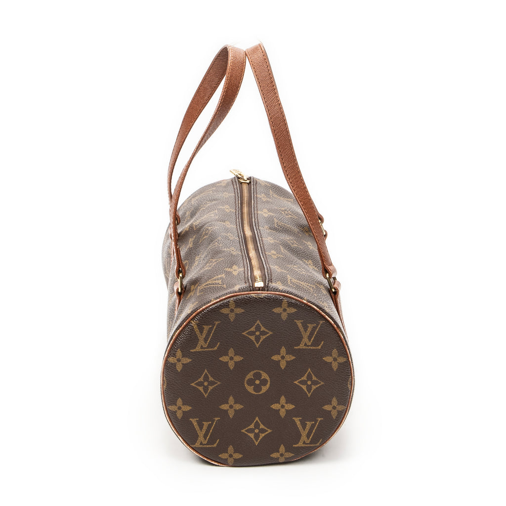 Handbag Papillon 30 Brown Monogram Canvas