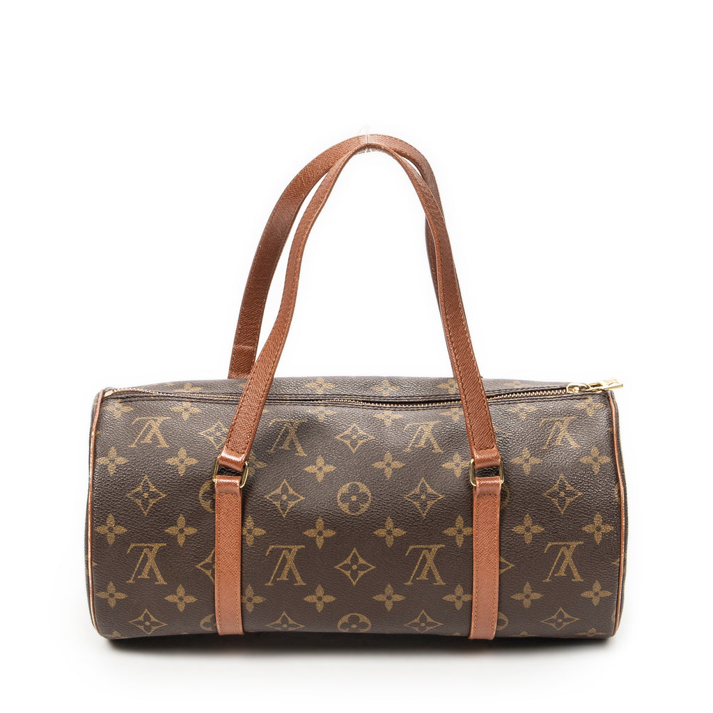 Handbag Papillon 30 Brown Monogram Canvas