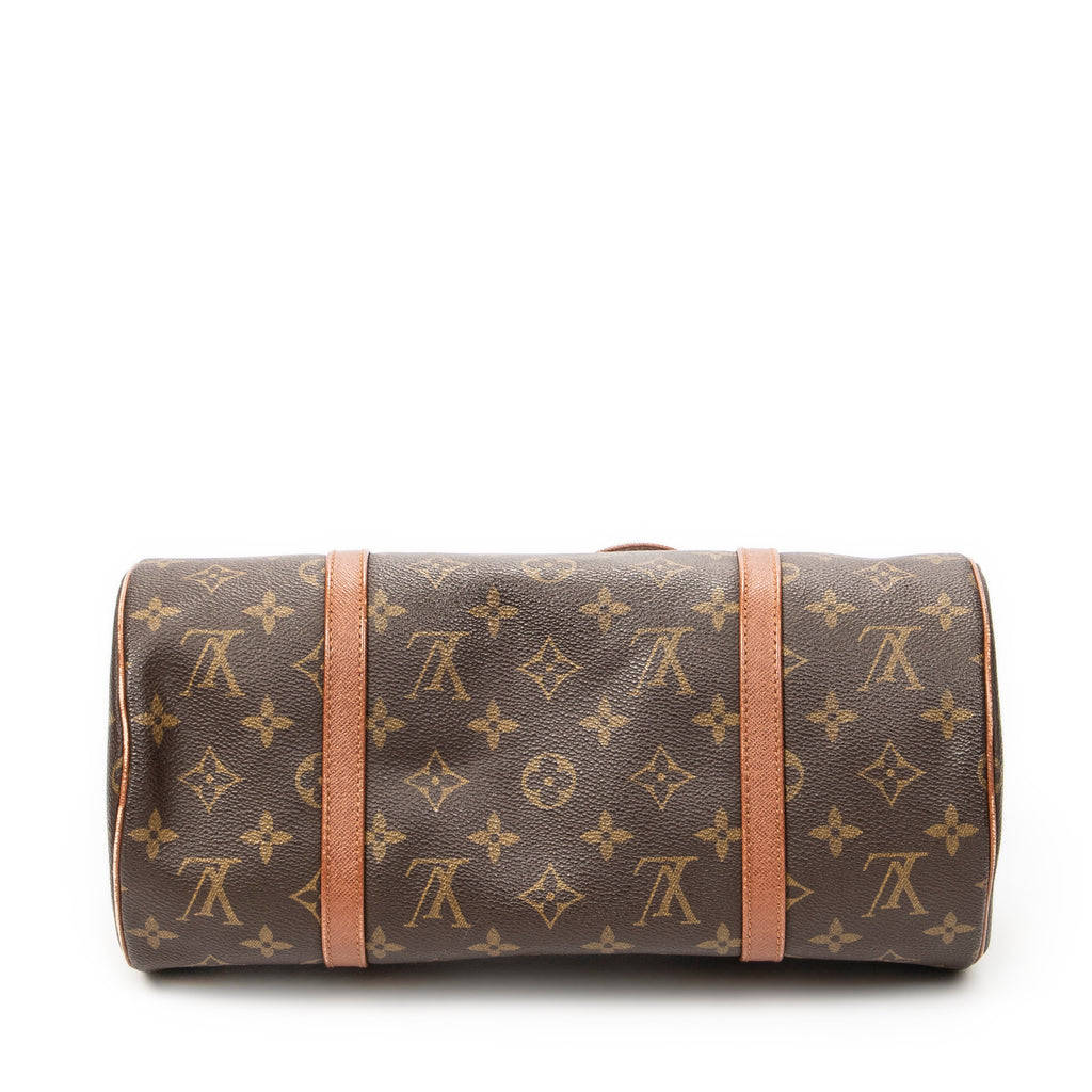 Handbag Papillon 30 Brown Monogram Canvas