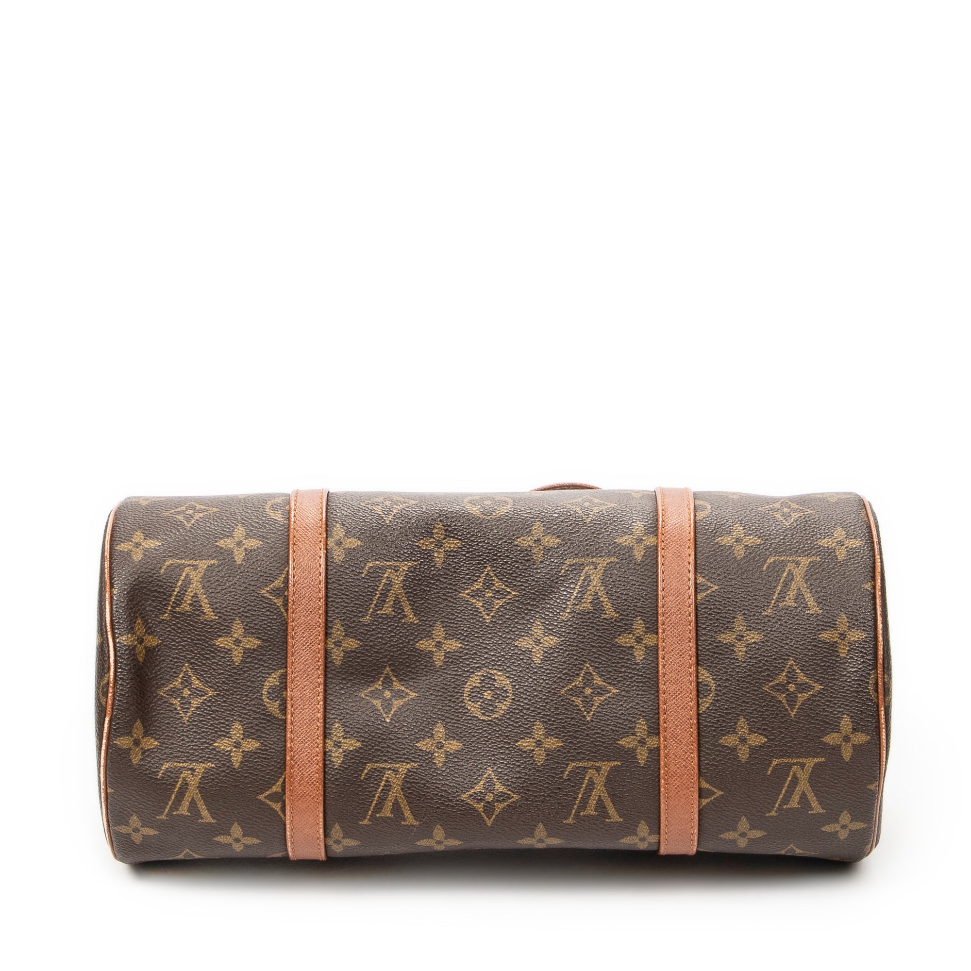 Handbag Papillon 30 Brown Monogram Canvas