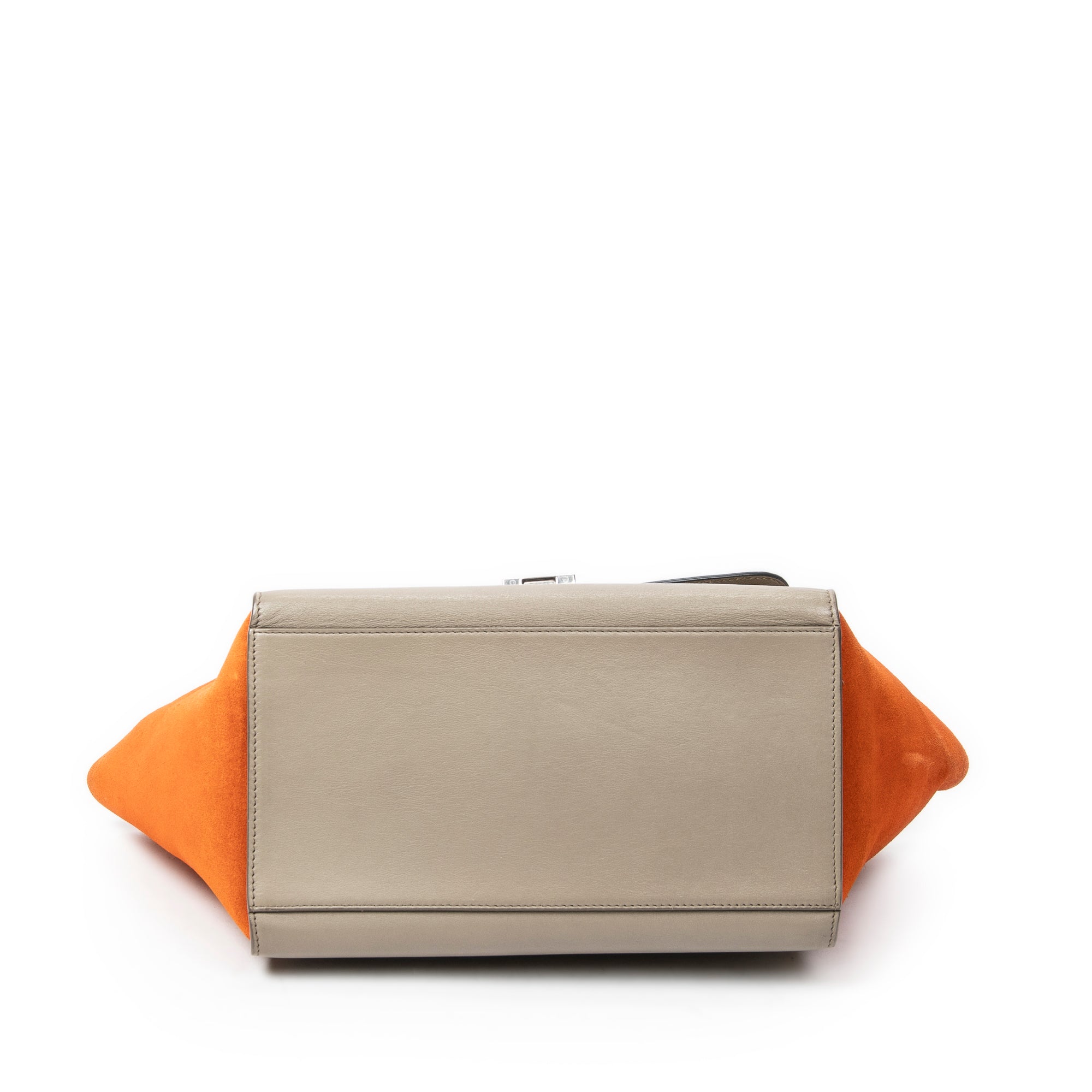 Shoulder Bag Small Tricolor Trapeze Black Calfskin Leather