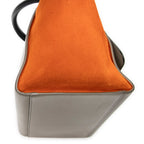 Shoulder Bag Small Tricolor Trapeze Black Calfskin Leather