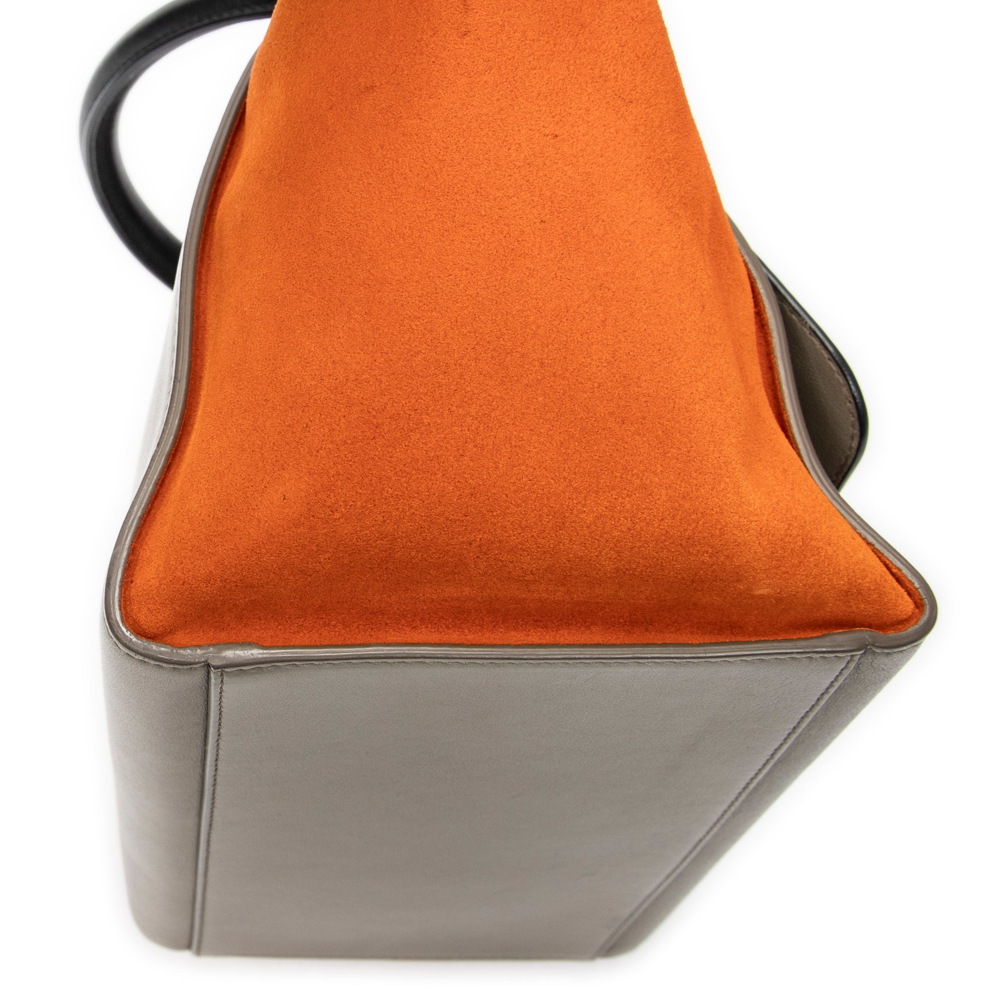 Shoulder Bag Small Tricolor Trapeze Black Calfskin Leather