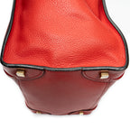 Handbag Mini Luggage Red Grained Leather