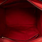 Handbag Mini Luggage Red Grained Leather