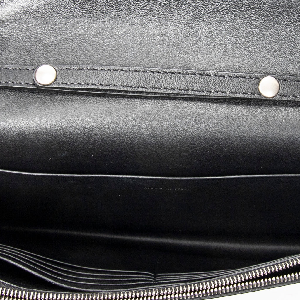 Shoulder Bag Frame Evening Clutch Black Tweed Canvas