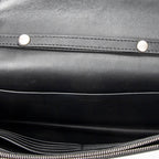 Shoulder Bag Frame Evening Clutch Black Tweed Canvas