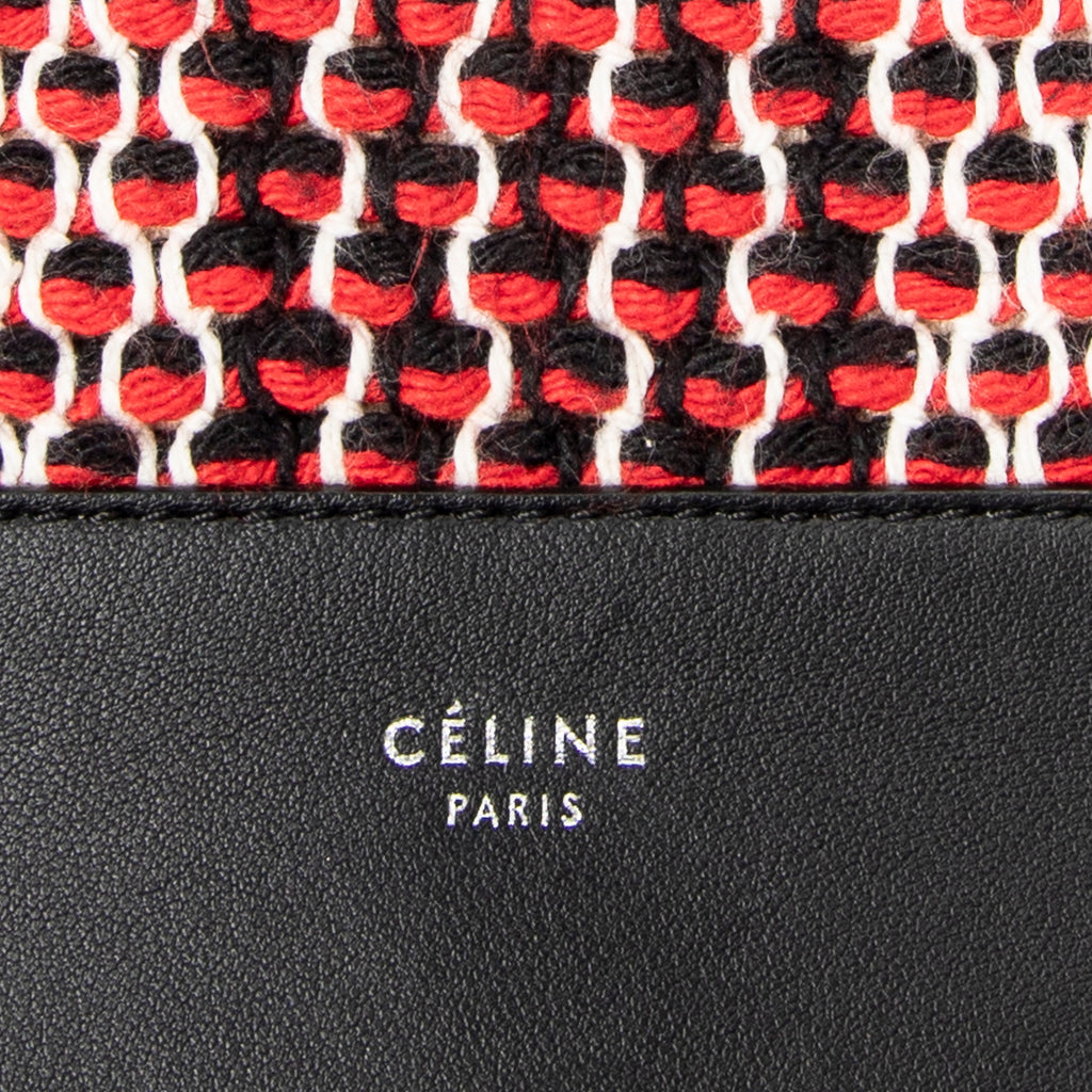 Shoulder Bag Frame Evening Clutch Black Tweed Canvas